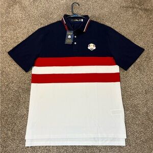 Ralph Lauren RLX Ryder Cup Polo Shirt Men’s Sz XL USA 2023 Blue Red Dodici Forti